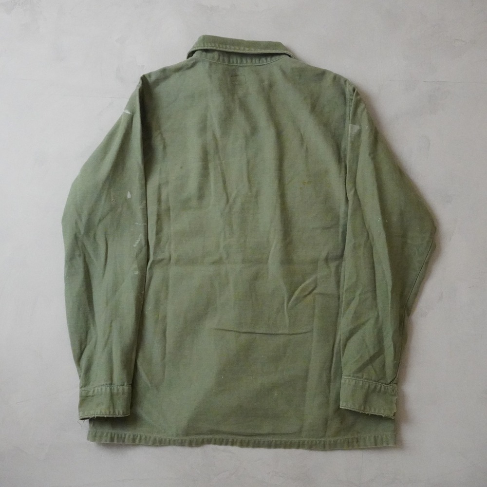 Vintage OG-107 Military Fatigue Shirt Medium Mens 60s 70s Green Army Olive Drab - Picture 2 of 7